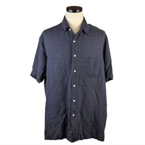 Tasso Elba Island Silk and Linen Blend Casual Lightweight Button Down Shirt XXL